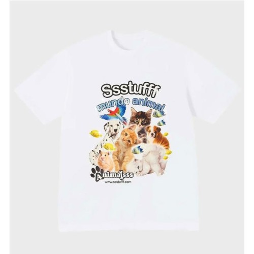 SSSTUFFF ANIMAL WORLD TEE BLANCO