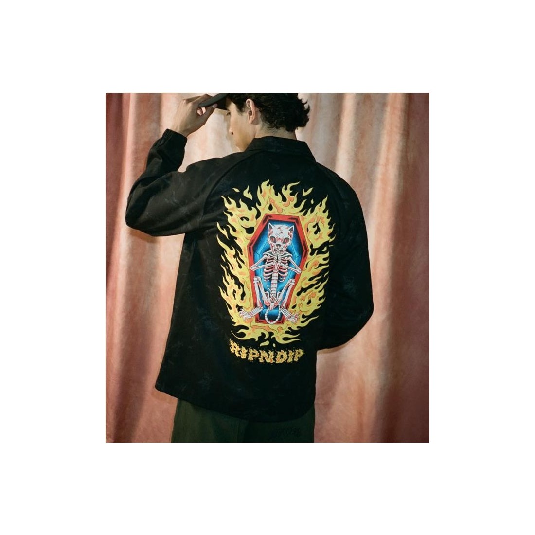 RIPNDIP BURN IN HECK JACKET NEGRO