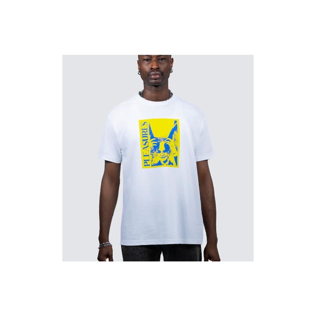 PLEASURES HORNY TEE BLANCO