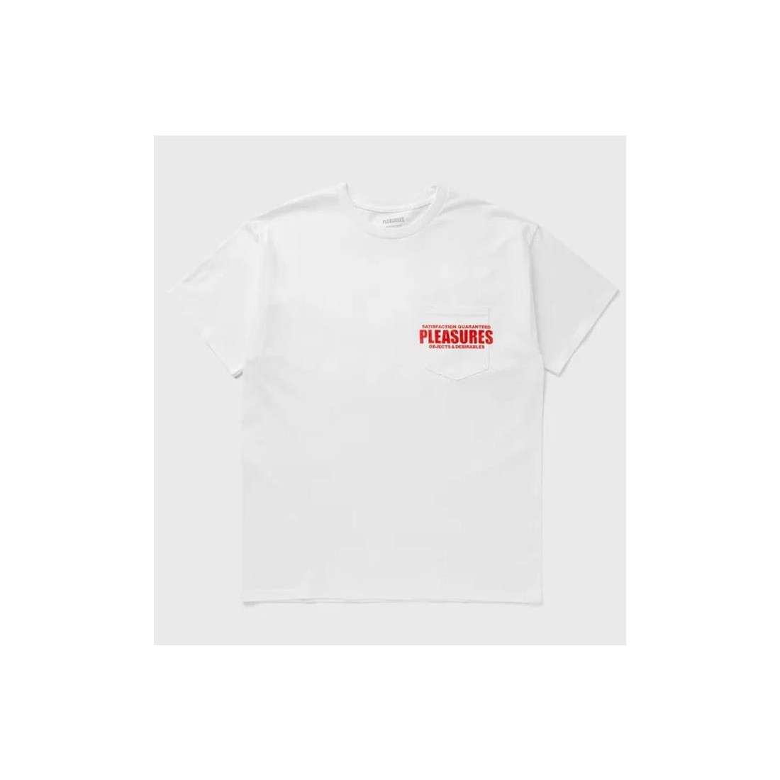 PLEASURES STAFF POCKET TEE BLANCO