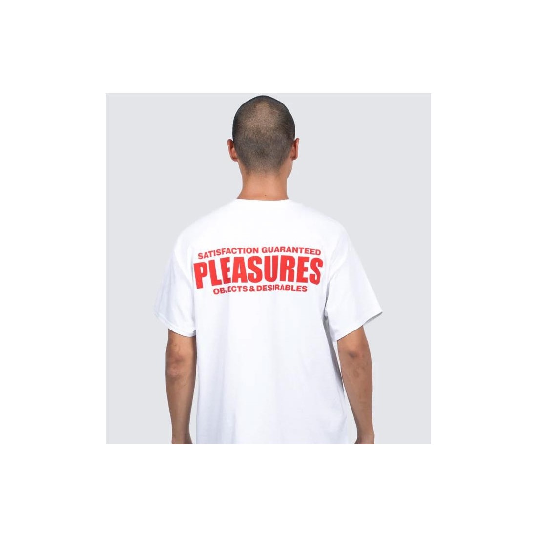 PLEASURES STAFF POCKET TEE BLANCO