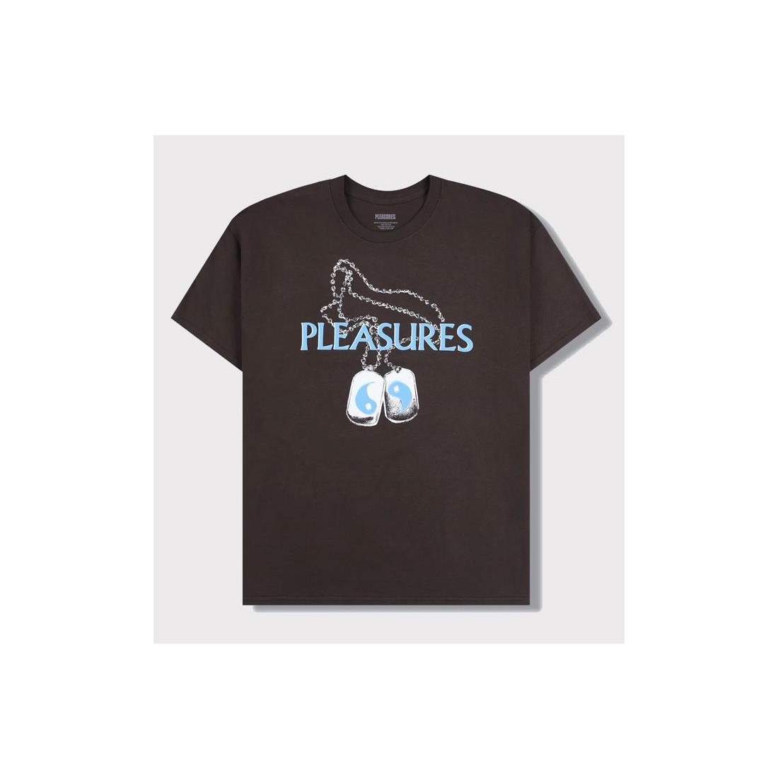 PLEASURES DOG TAGS TEE MARRON