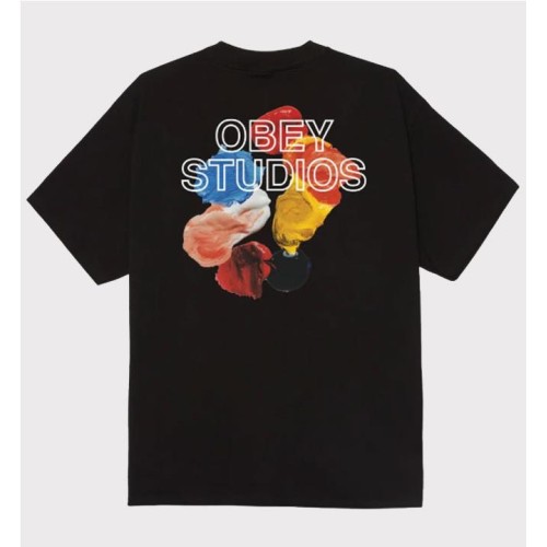 OBEY STUDIOS PALETTE TEE NEGRO