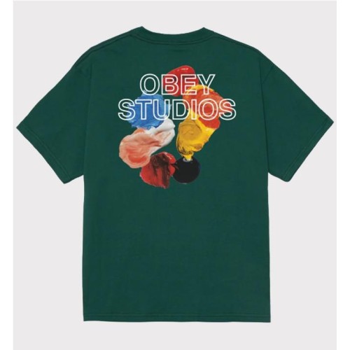 OBEY STUDIOS PALETTE TEE VERDE