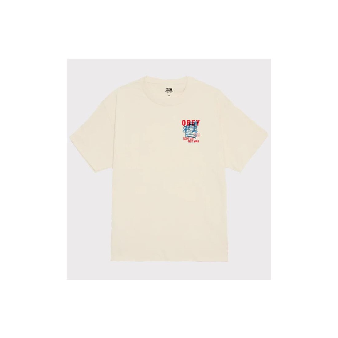OBEY PRINTING PRESS MAKE ART BEIGE