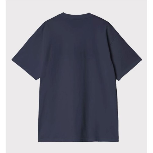 CARHARTT WIP LABEL SCRIPT TEE AZUL 2