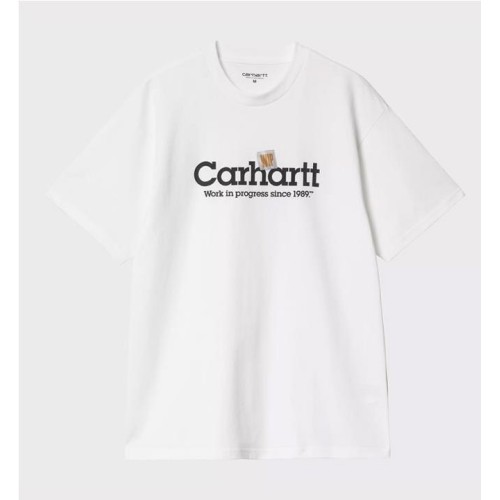 CARHARTT WIP LABEL SCRIPT TEE BLANCO