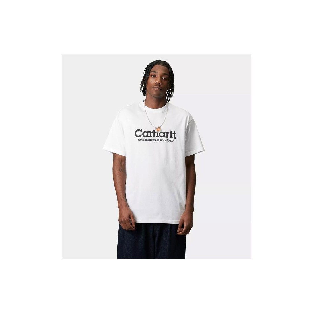 CARHARTT WIP LABEL SCRIPT TEE BLANCO