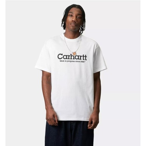 CARHARTT WIP LABEL SCRIPT TEE BLANCO