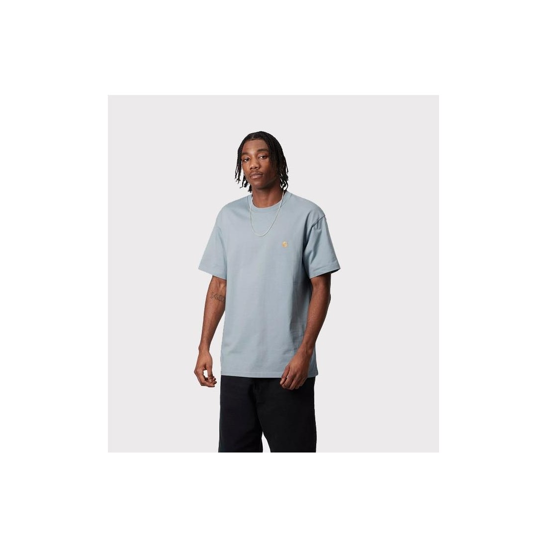 CARHARTT WIP CHASE TEE AZUL CLARO