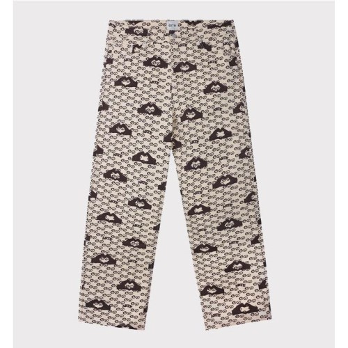 ARTE HAND HEARTS PRINT PANTS BEIGE1