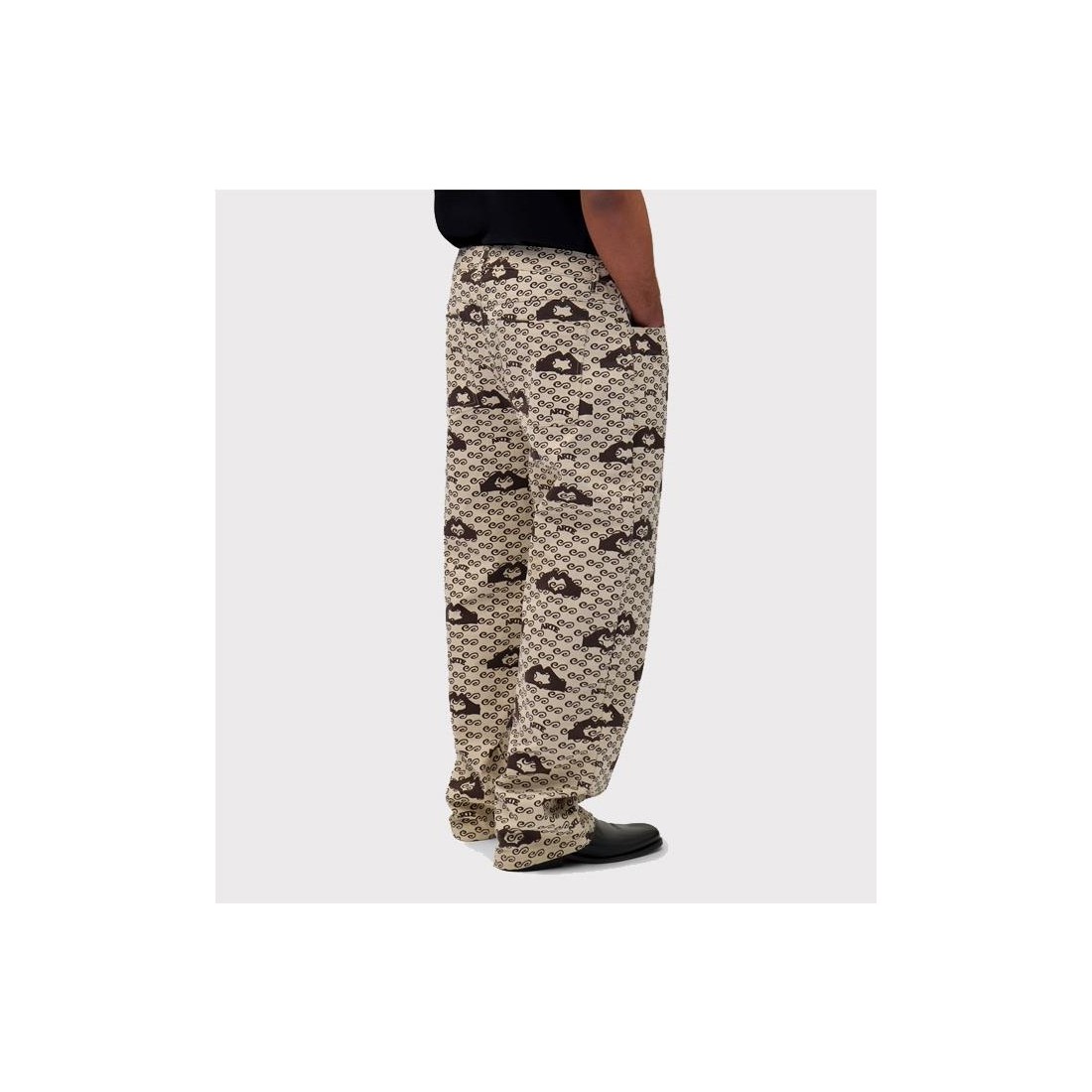 ARTE HAND HEARTS PRINT PANTS BEIGE1