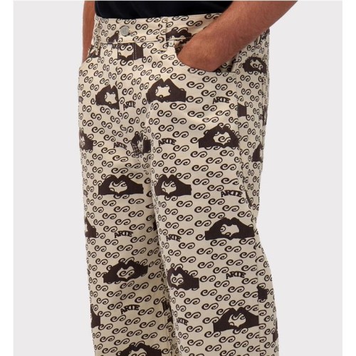 ARTE HAND HEARTS PRINT PANTS BEIGE1