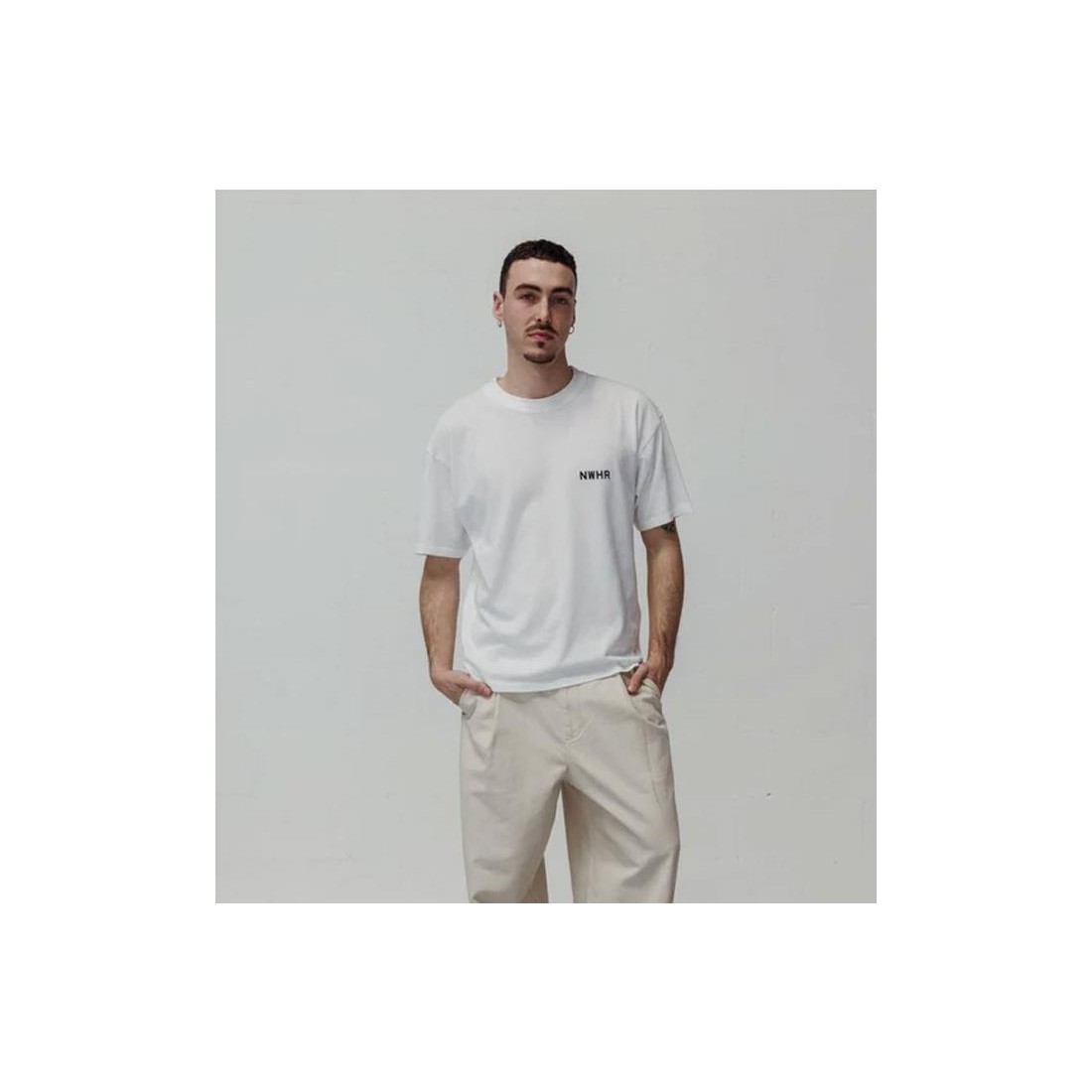 NWHR BASIC CROPPED TEE BLANCO