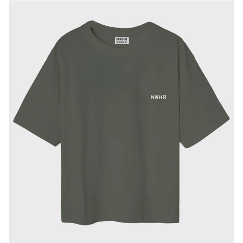NWHR BASIC CROPPED TEE VERDE OLIVA