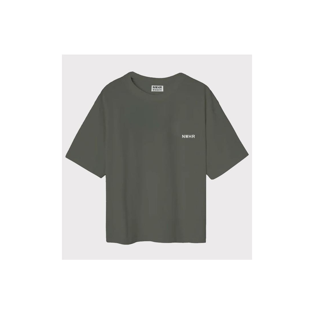 NWHR BASIC CROPPED TEE VERDE OLIVA