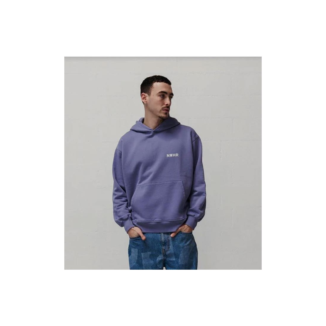 NWHR HOODIE BLUE WASHED AZUL