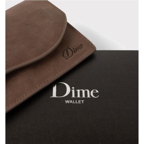 DIME CHAIN LEATHER WALLET MARRON 2