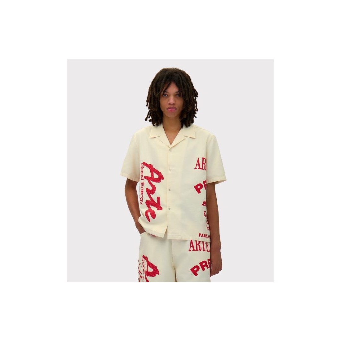 ARTE RED PRINT SHIRTS BEIGE