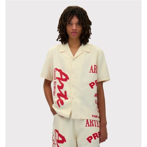 ARTE RED PRINT SHIRTS BEIGE