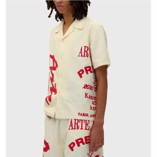 ARTE RED PRINT SHIRTS BEIGE