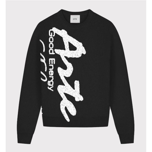 ARTE BIG PRINT KNIT SWEATER NEGRO
