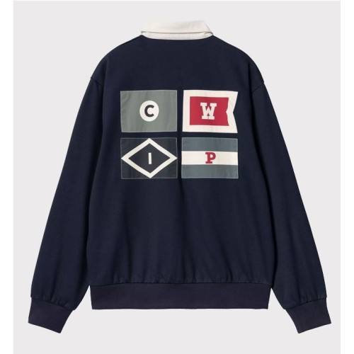 CARHARTT WIP FLAGS RUGBY SWEAT AZUL 2