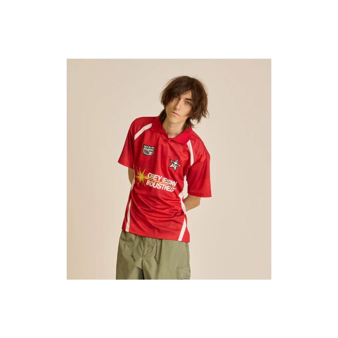 OBEY SOCCER JERSEY ROJO