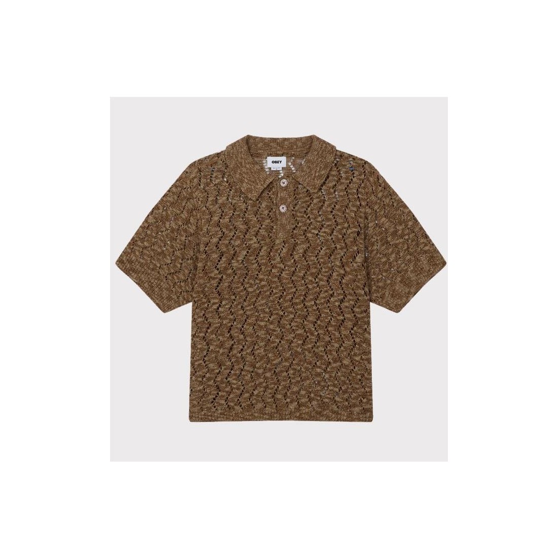 OBEY ANDRE POLO SWEATER BEIGE