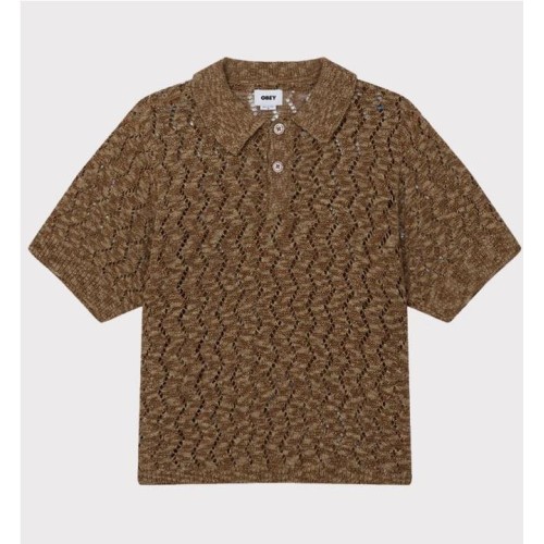 OBEY ANDRE POLO SWEATER BEIGE