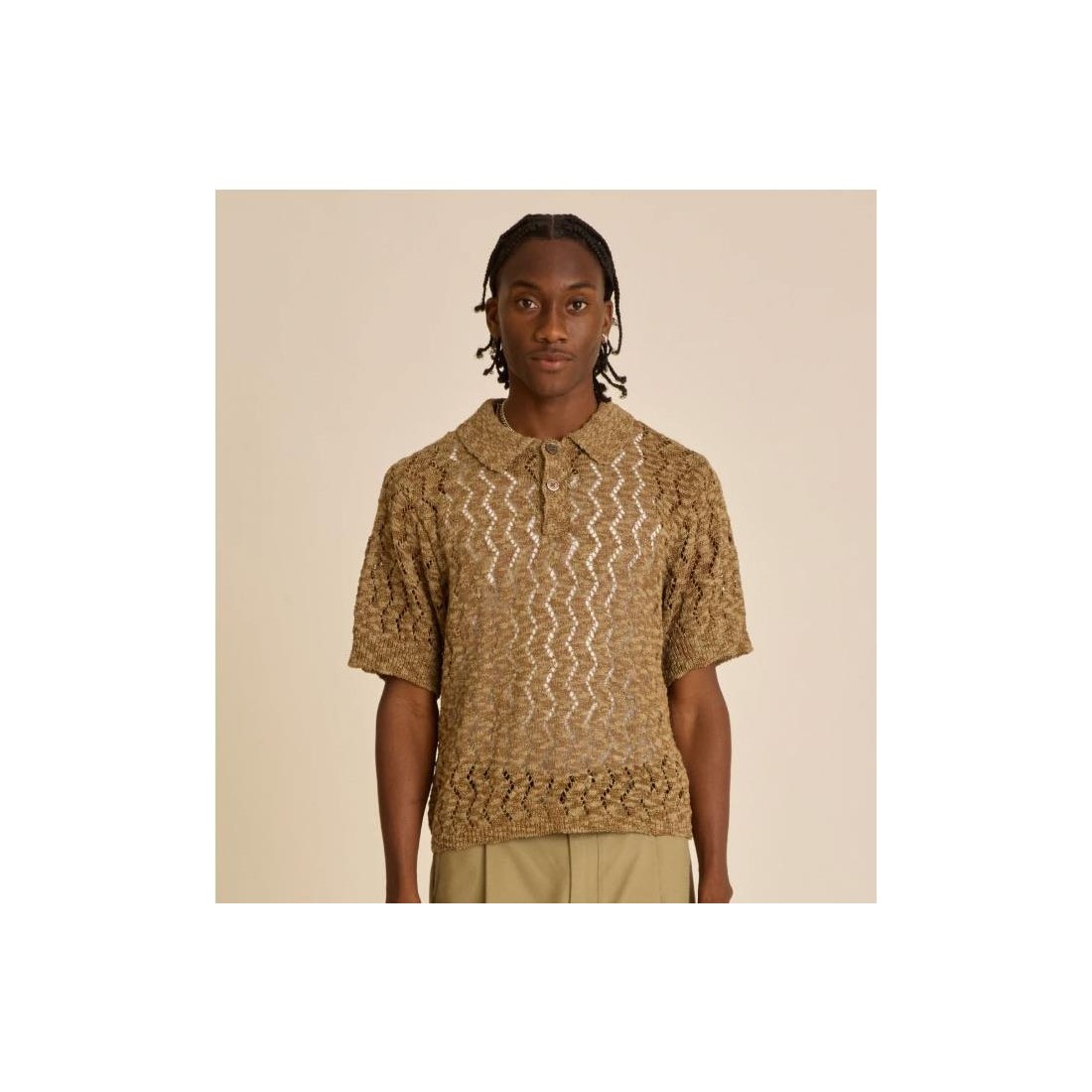 OBEY ANDRE POLO SWEATER BEIGE