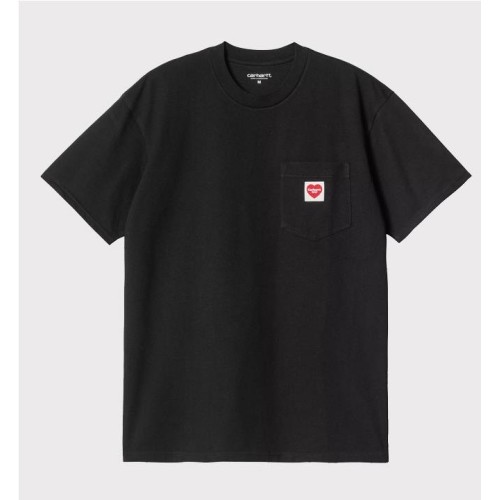 CARHARTT WIP POCKET HEART TEE NEGRO