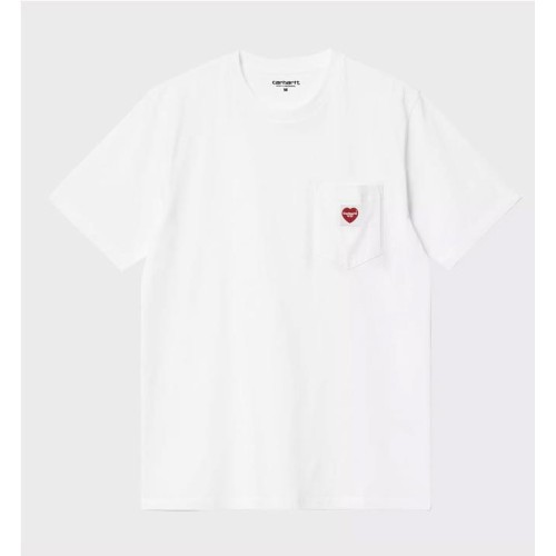 CARHARTT WIP POCKET HEART TEE BLANCO