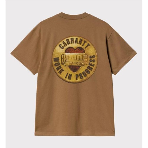 CARHARTT WIP BUTTON TEE MARRON
