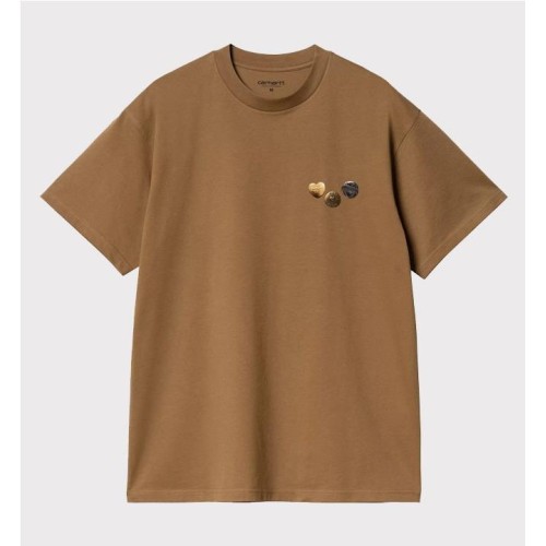 CARHARTT WIP BUTTON TEE MARRON