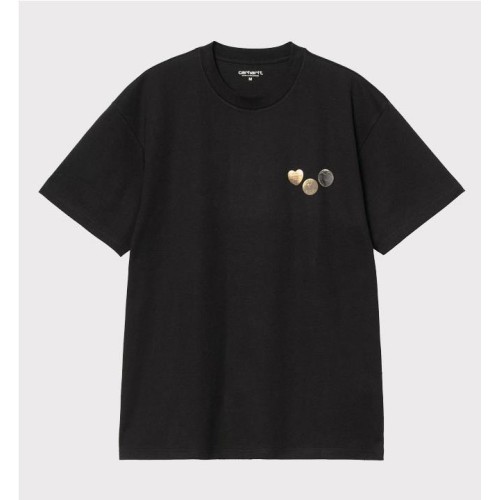 CARHARTT WIP BUTTON TEE NEGRO 2