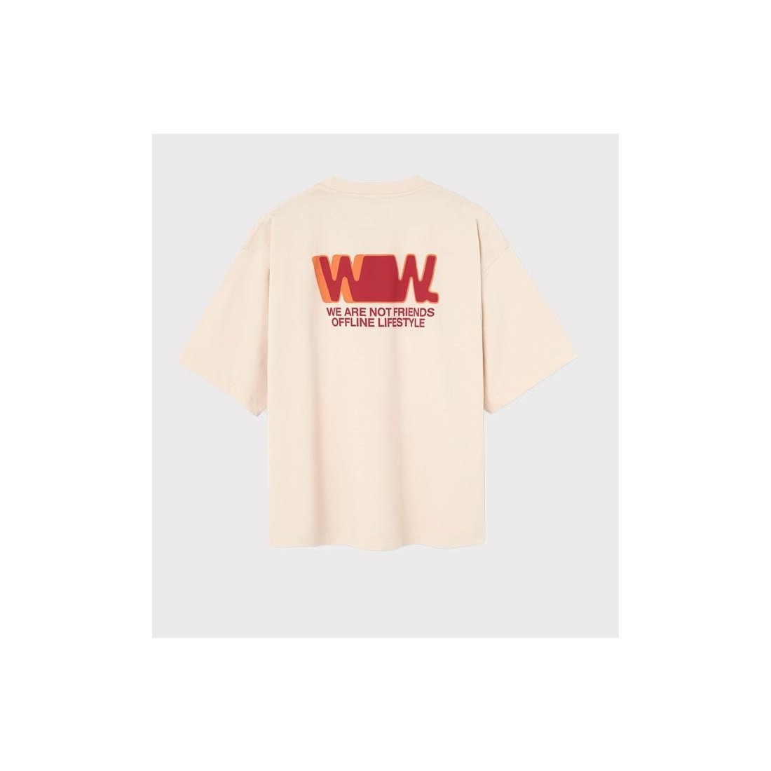 WE ARE NOT FRIENDS BOXY BEIGE