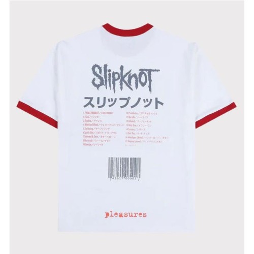 PLEASURES SEL TITLD RINGER TEE BLANCO 2