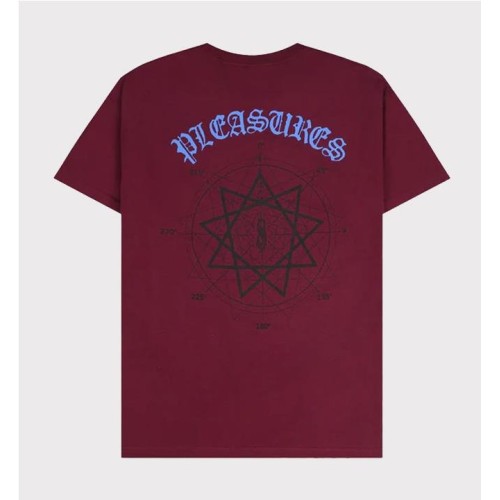 PLEASURES COMPASS TEE GRANATE 2