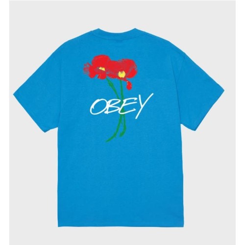 OBEY POPPIES TEE AZUL