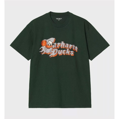 CARHARTT WIP FLAMING DUCK TEE VERDE
