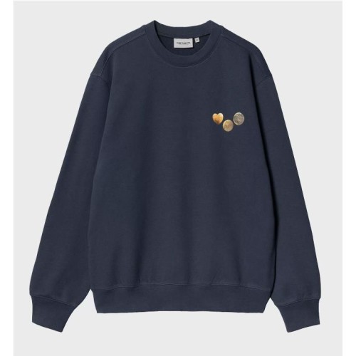 CARHARTT WIP BUTTON SWEATSHIRT AZUL