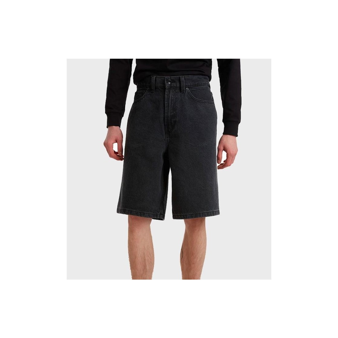 VANS CHECK-5 BAGGY DENIM SHORT NEGRO