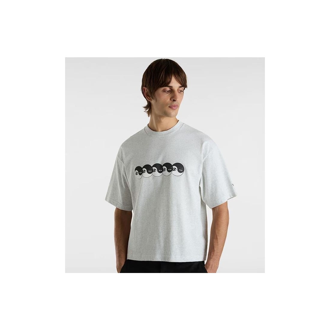 VANS YING YANG EYES SHORT TEE GRIS