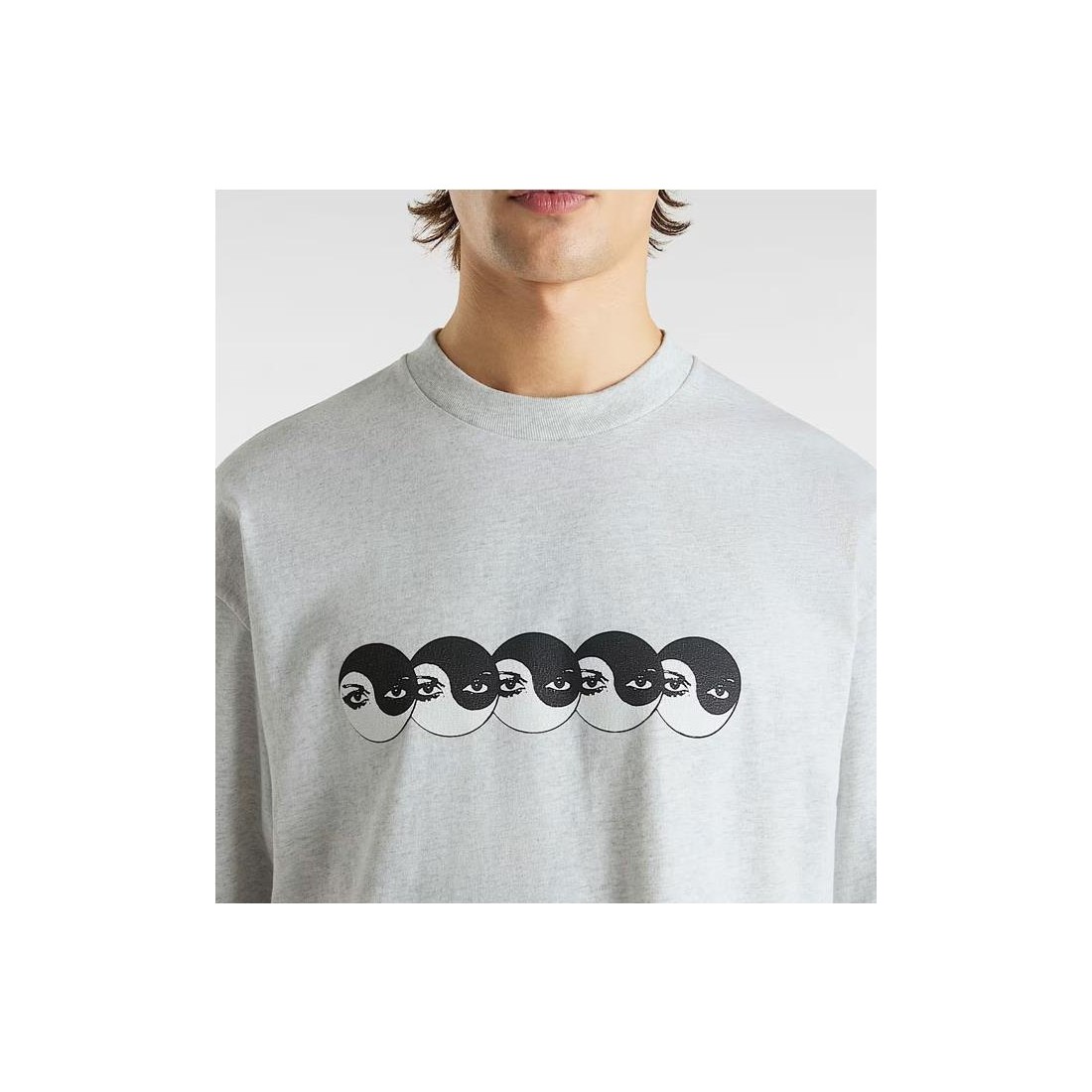 VANS YING YANG EYES SHORT TEE GRIS