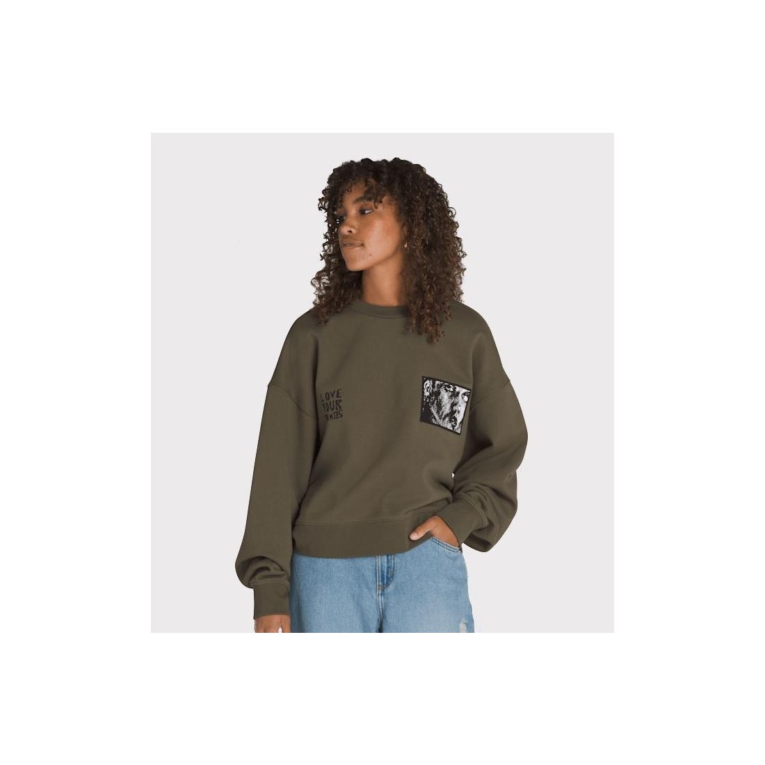 VANS SKATE LISA LISA CREW SWET VERDE