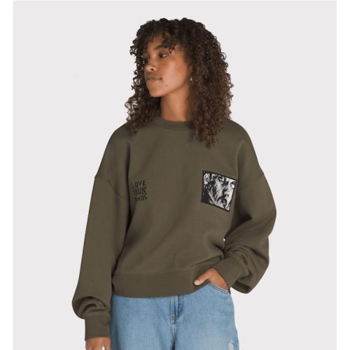 VANS SKATE LISA LISA CREW SWET VERDE