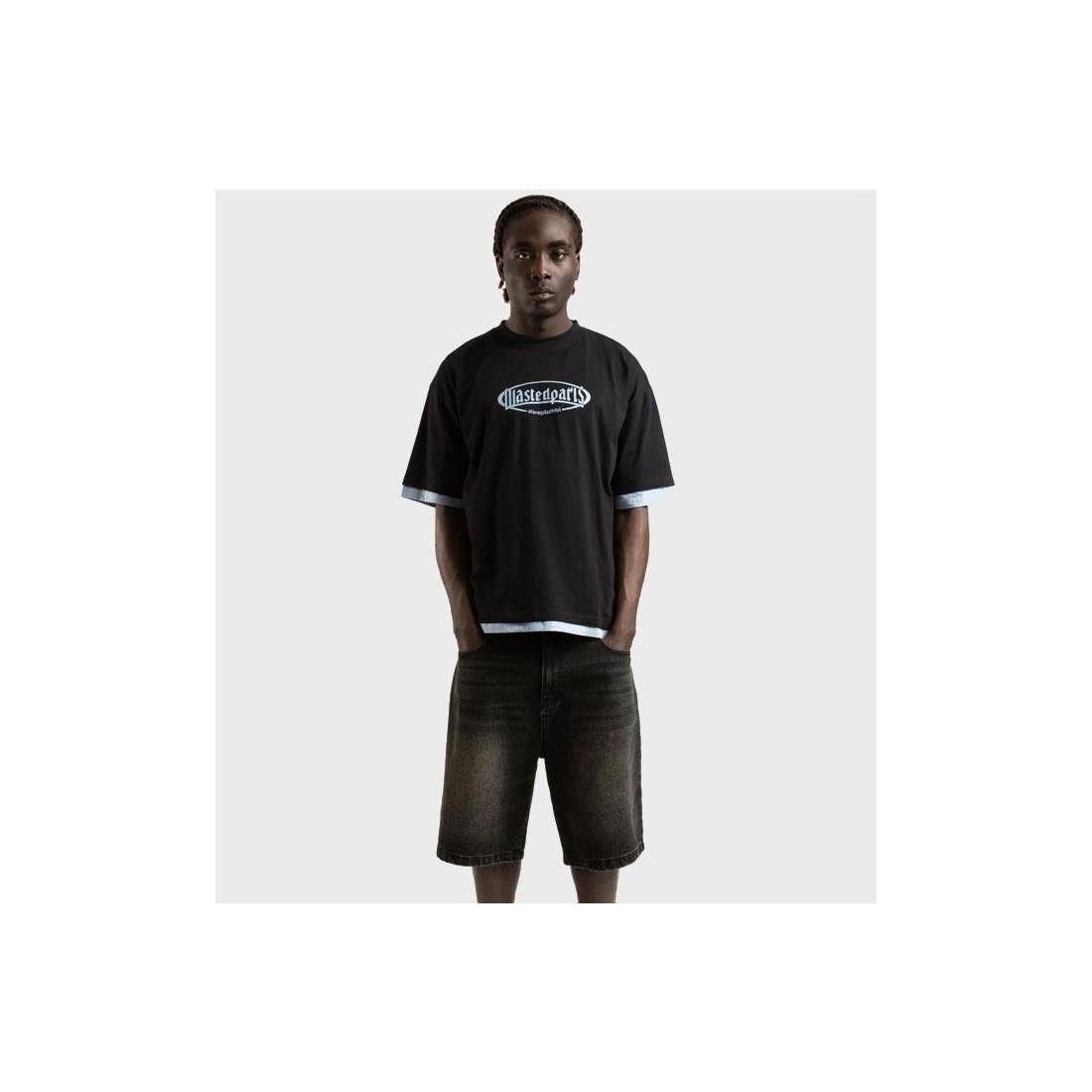 WASTED PARIS SANDBLAST SHORT NEGRO