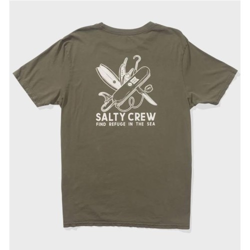 SALTY CREW POCKET KNIFE VERDE OLIVA