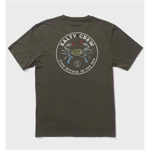 SALTY CREW BLUE CRABBER TEE VERDE OLIVA